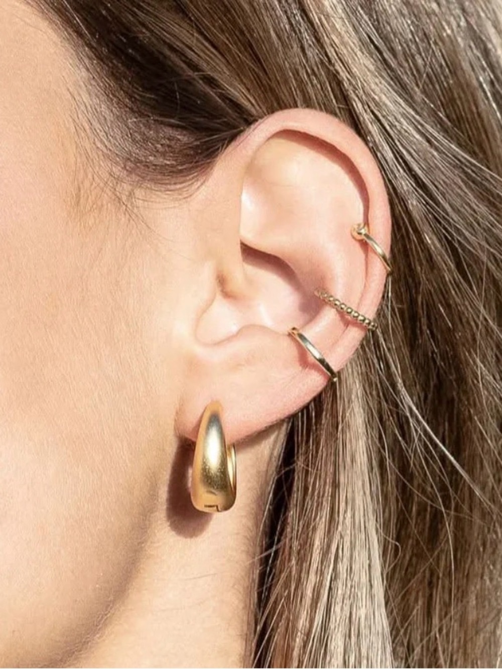 18k GOLD FILLED ORTEGA FIRENZE EARRINGS 18mm